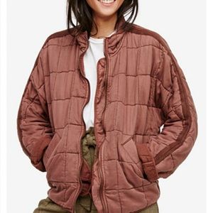 Free People XS Terracotta Dolman Quilted Jacket